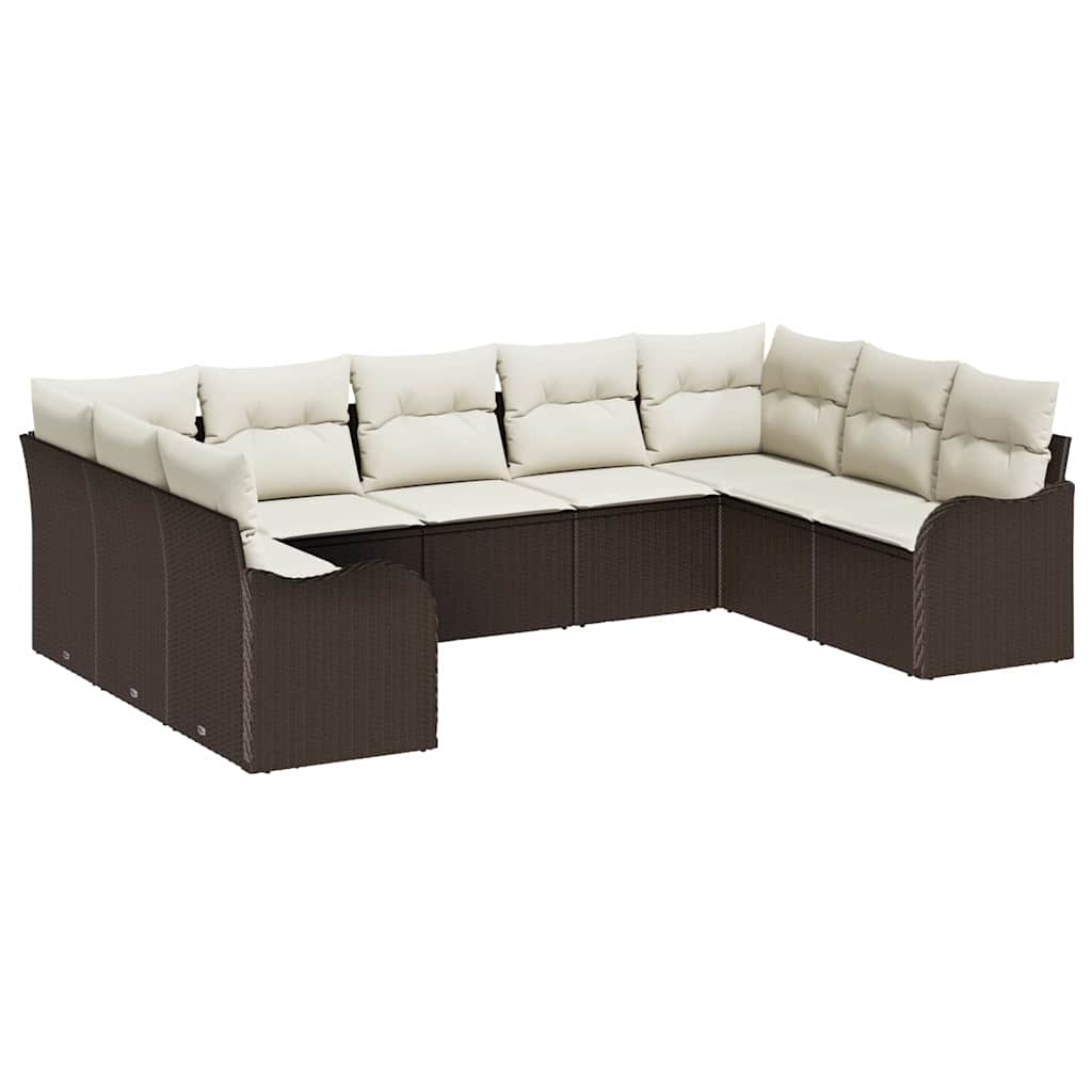 Set Divano da Giardino Marrone polyrattan | homemem39