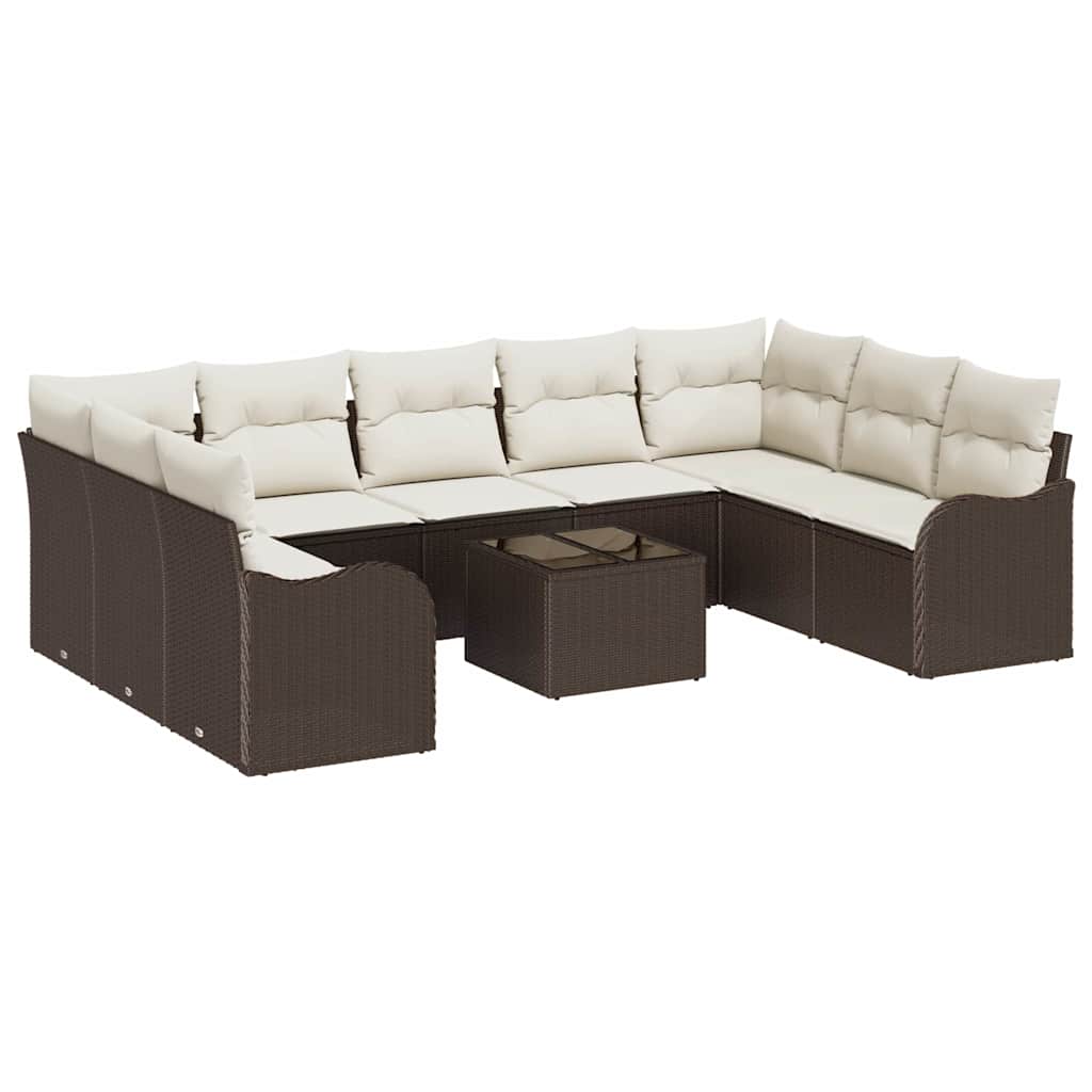 Set Divano da Giardino Marrone polyrattan | homemem39
