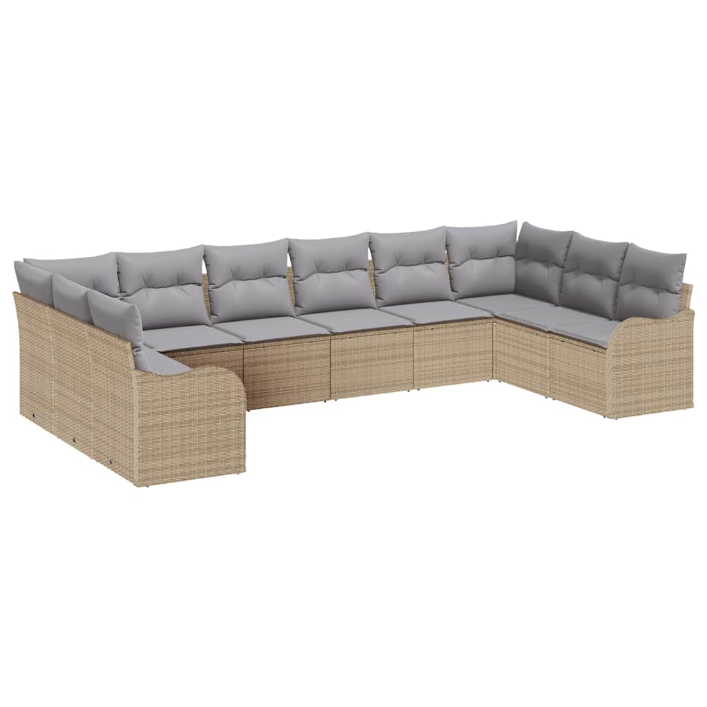 Set Divano da Giardino Beige 344 x 177,5 x 85 cm polyrattan | homemem39