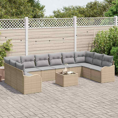 Set Divano da Giardino Beige 55 x 55 x 37 cm polyrattan | homemem39