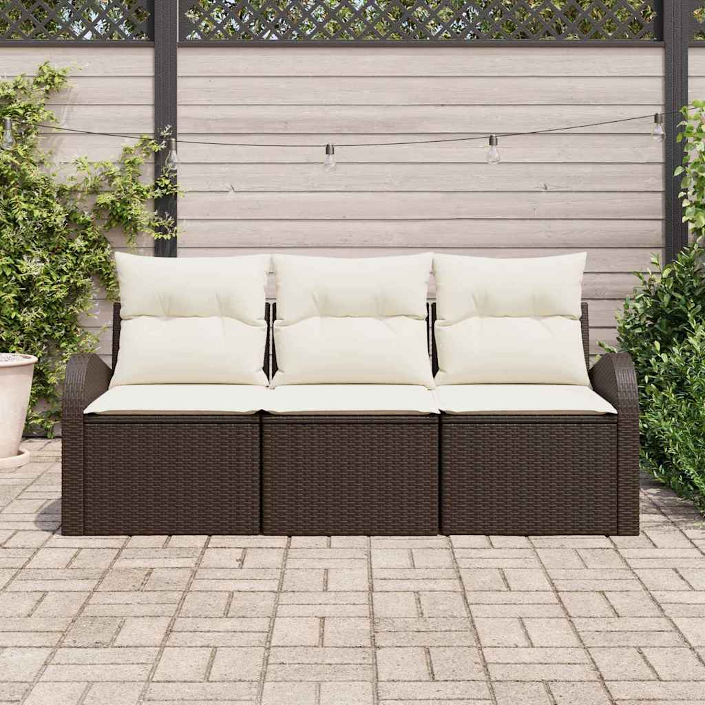 Set Divano da Giardino Marrone polyrattan | homemem39