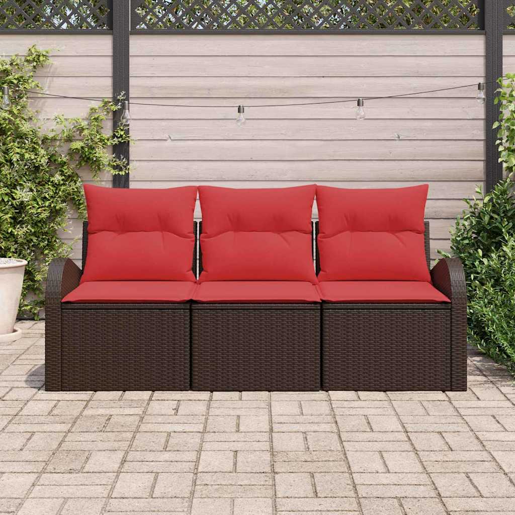 Set Divano da Giardino Marrone polyrattan | homemem39