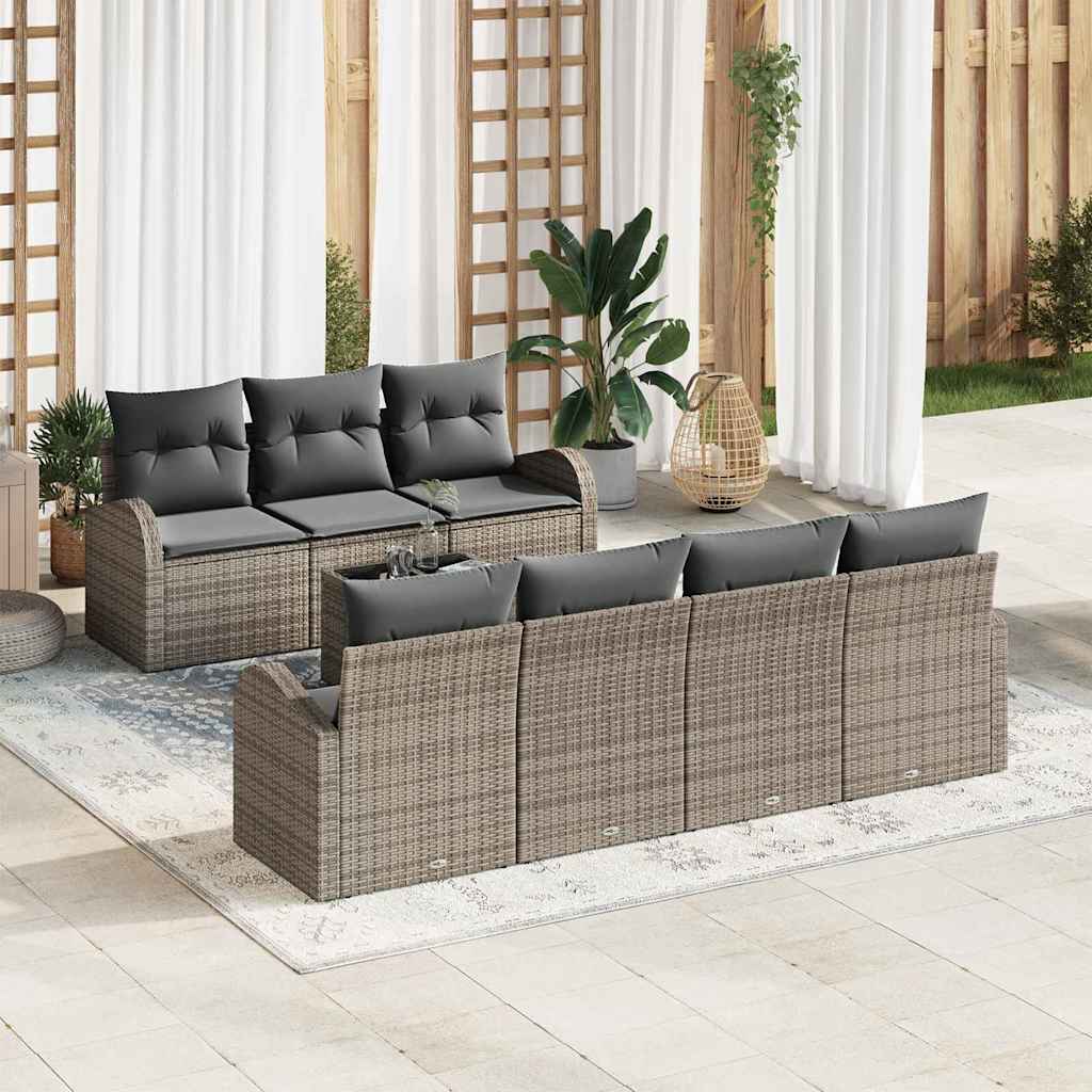 Set Divano da Giardino Grigio 55 x 55 x 37 cm polyrattan | homemem39