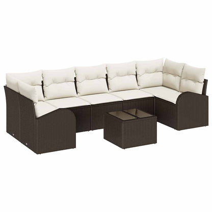 Set Divano da Giardino 8 pcs Marrone 55 x 55 x 37 cm polyrattan