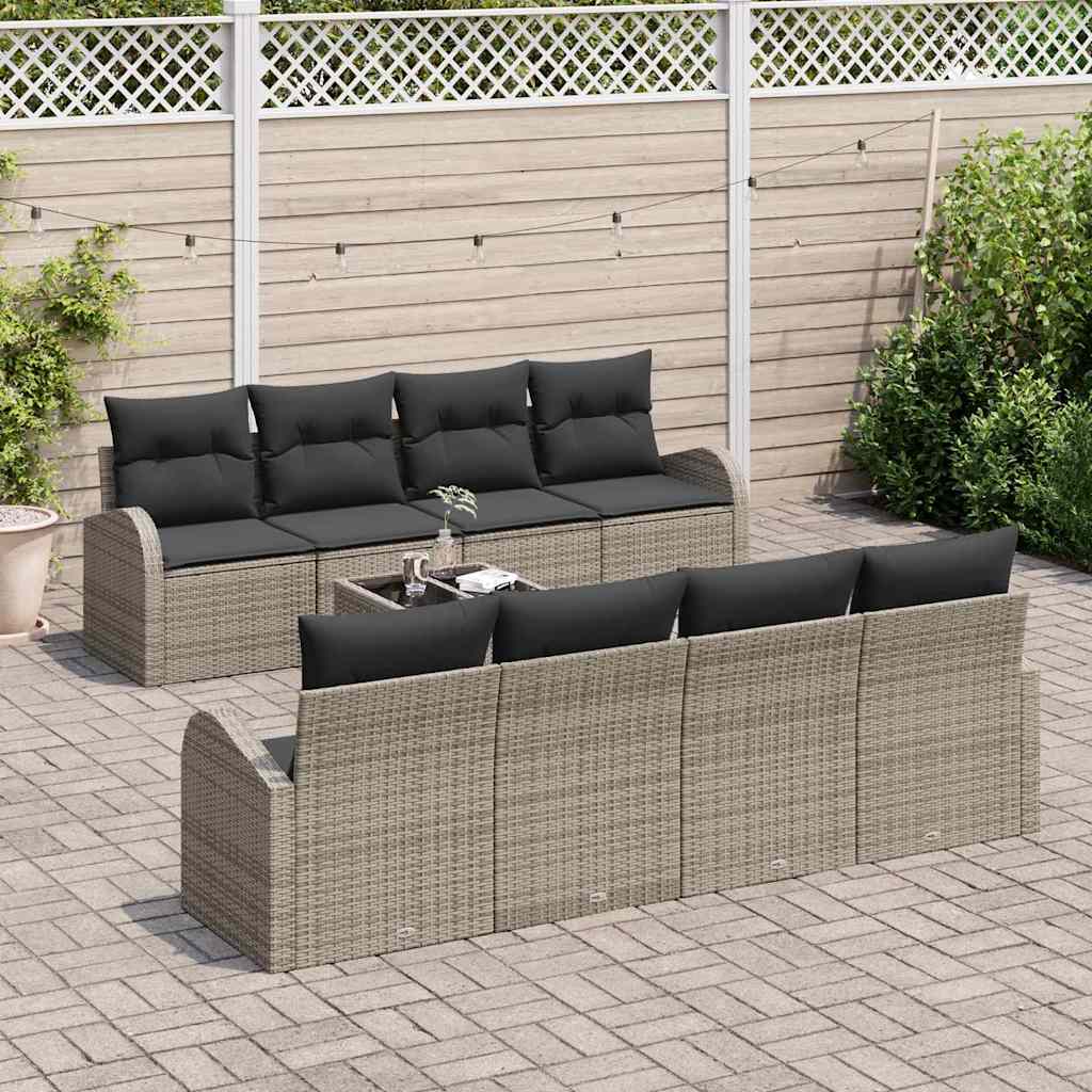 Set Divano da Giardino Grigio 55 x 55 x 37 cm polyrattan | homemem39