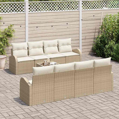 Set Divano da Giardino Beige 55 x 55 x 37 cm polyrattan | homemem39