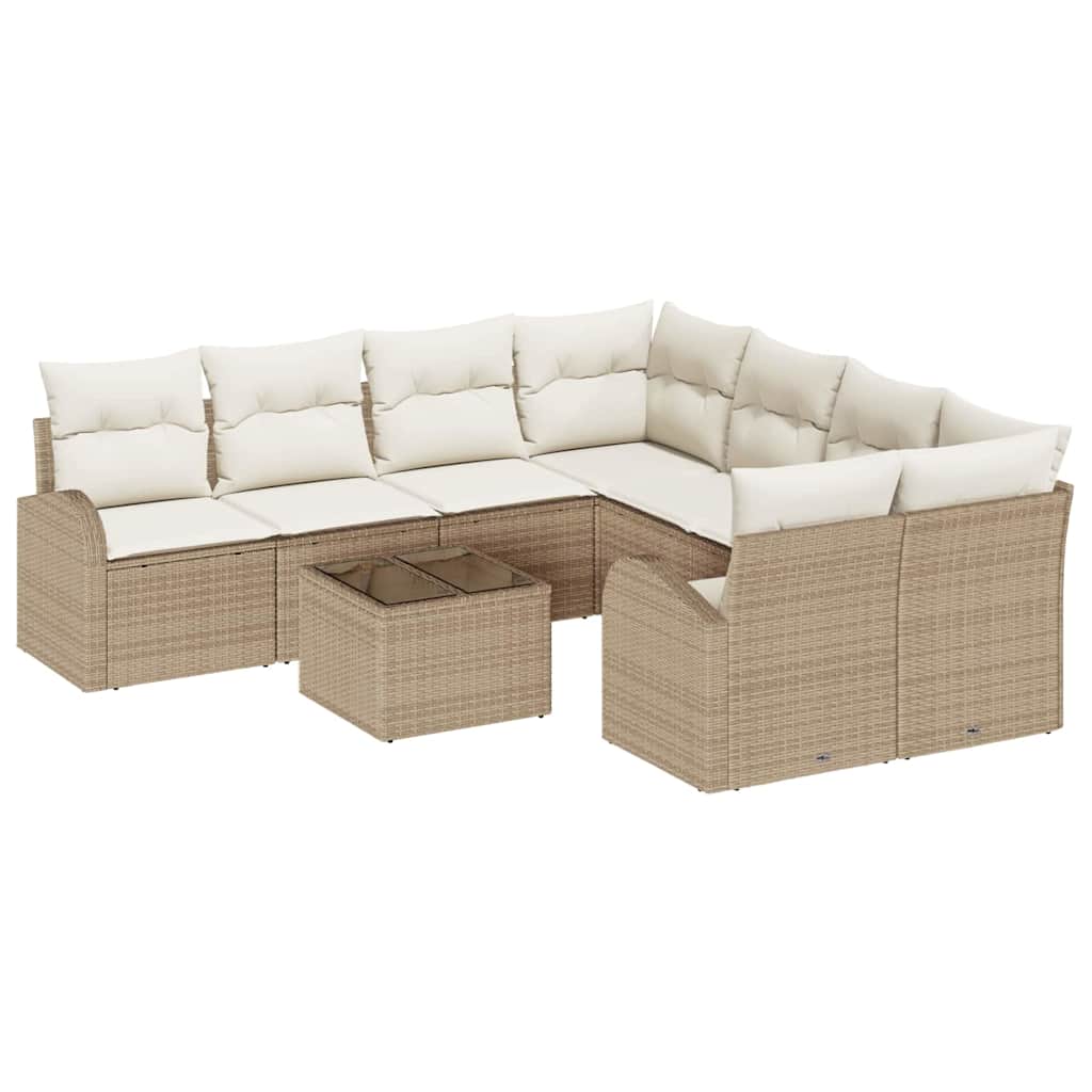 Set Divano da Giardino Beige 55 x 55 x 37 cm polyrattan | homemem39