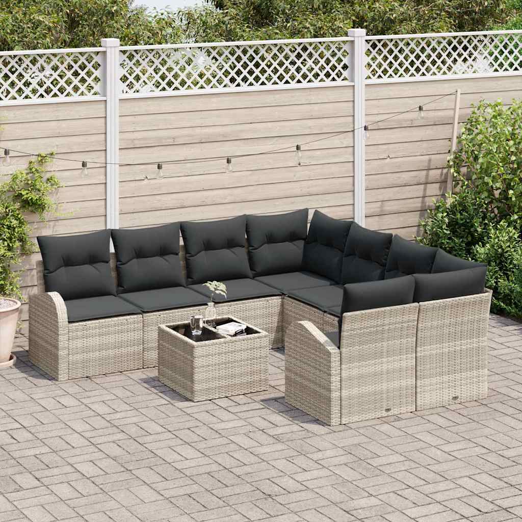 Set Divano da Giardino 9 pcs 55 x 55 x 37 cm polyrattan