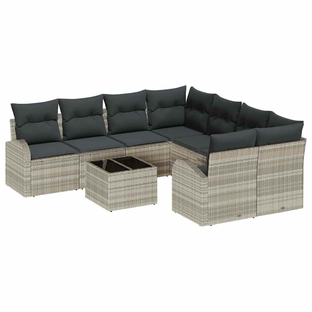 Set Divano da Giardino 9 pcs 55 x 55 x 37 cm polyrattan