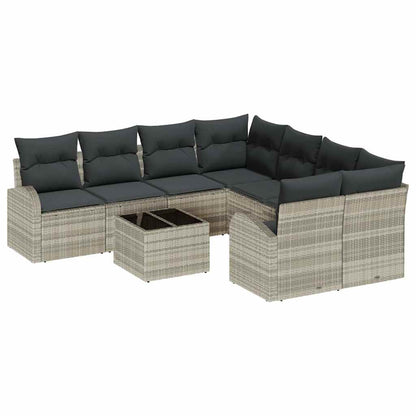 Set Divano da Giardino 9 pcs 55 x 55 x 37 cm polyrattan