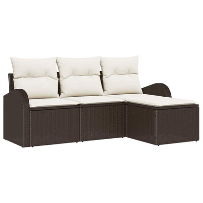 Set Divano da Giardino Marrone polyrattan | homemem39