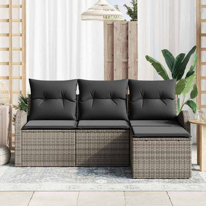 Set Divano da Giardino Grigio polyrattan | homemem39
