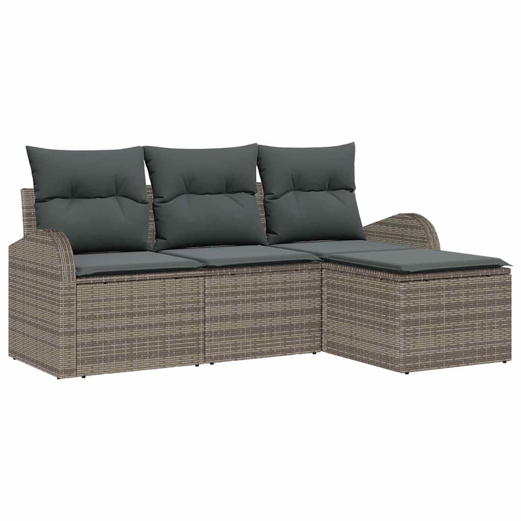 Set Divano da Giardino Grigio polyrattan | homemem39