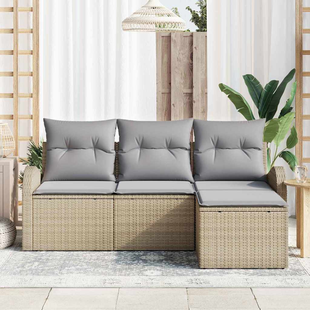 Set Divano da Giardino Beige polyrattan | homemem39