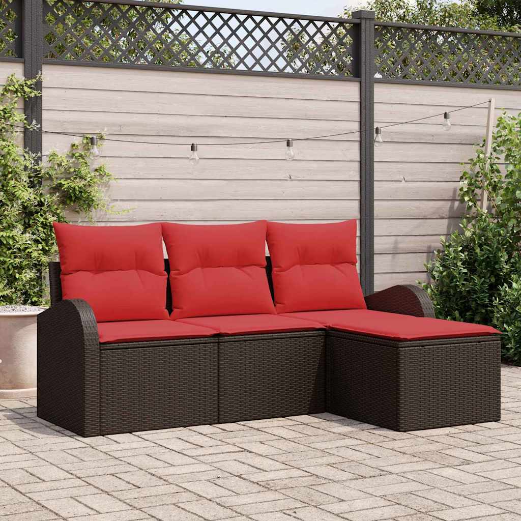 Set Divano da Giardino Marrone polyrattan | homemem39