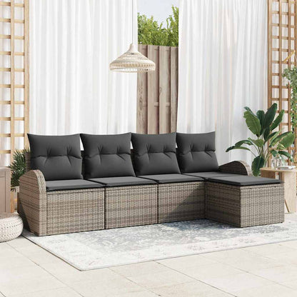 Set Divano da Giardino Grigio polyrattan | homemem39