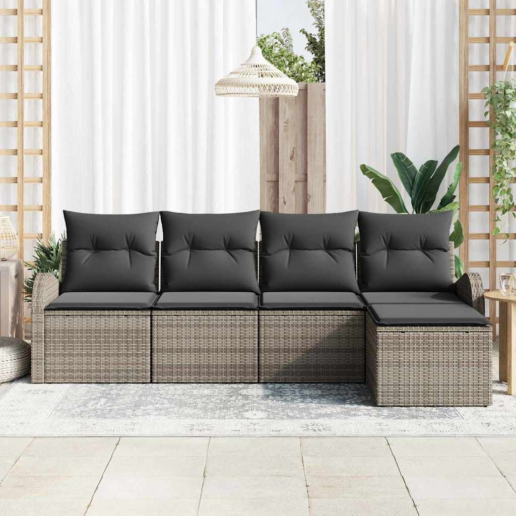 Set Divano da Giardino Grigio polyrattan | homemem39