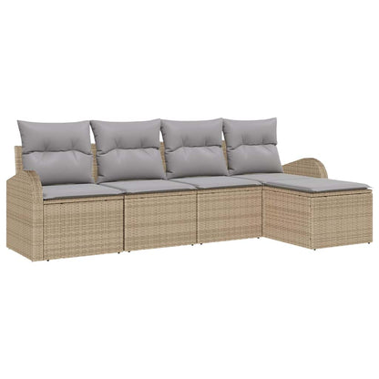Set Divano da Giardino 5 pcs Beige polyrattan | homemem39