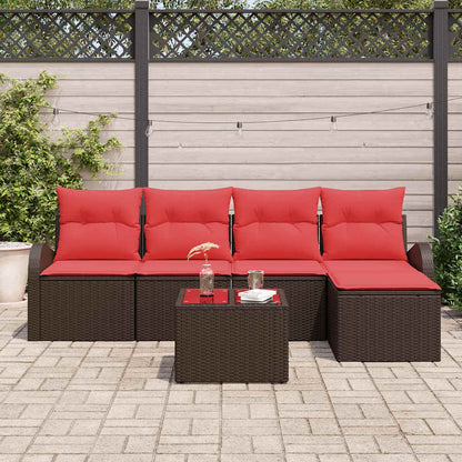 Set Divano da Giardino Marrone polyrattan | homemem39