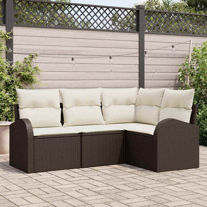 Set Divano da Giardino Marrone polyrattan | homemem39
