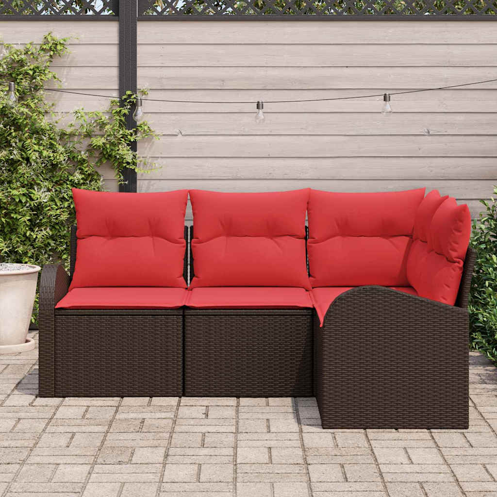 Set Divano da Giardino Marrone polyrattan | homemem39