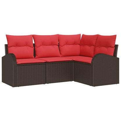 Set Divano da Giardino Marrone polyrattan | homemem39