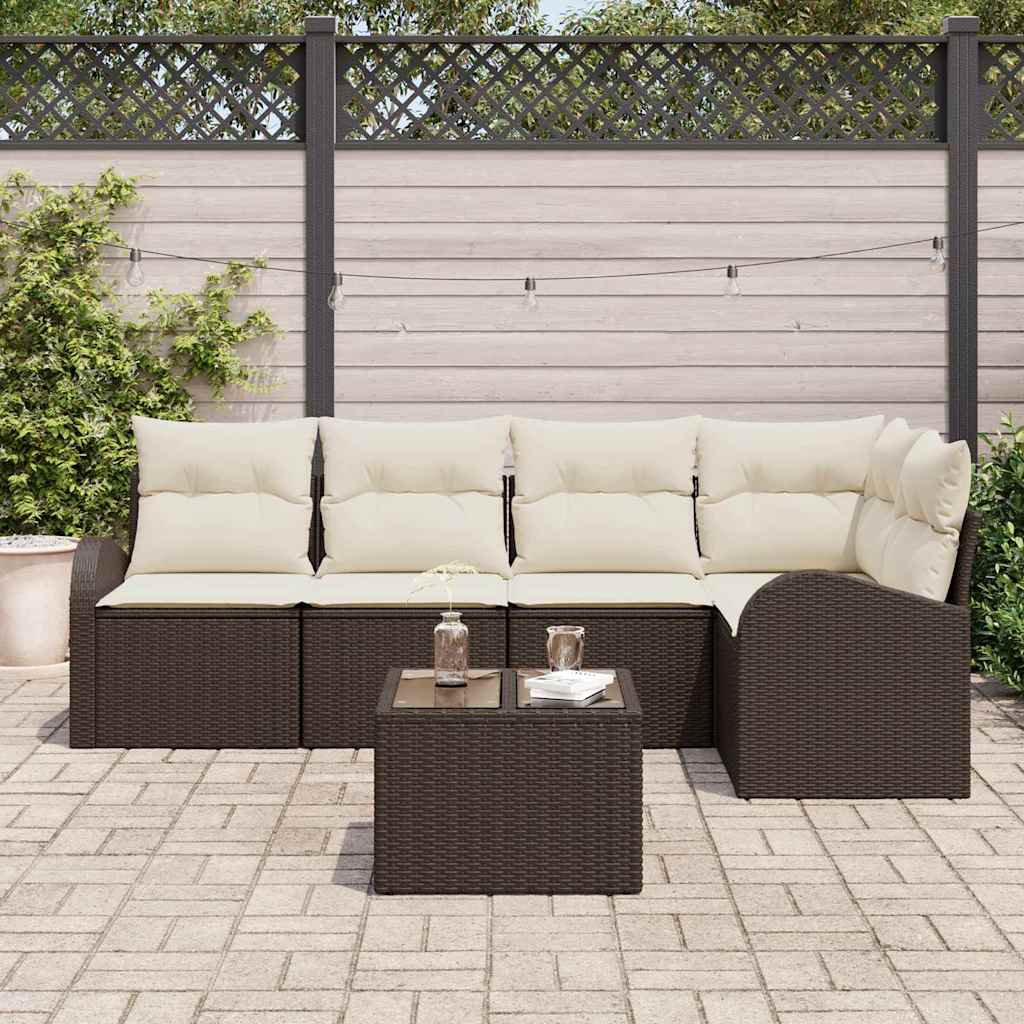 Set di divani con cuscino Marrone Poliestere | homemem39