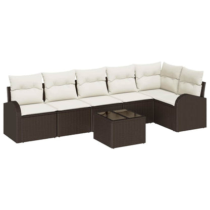 Set Divano da Giardino Marrone polyrattan | homemem39