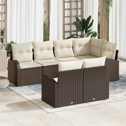 Set Divano da Giardino Marrone polyrattan | homemem39