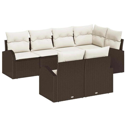 Set Divano da Giardino Marrone polyrattan | homemem39
