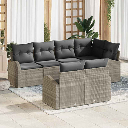 Set Divano da Giardino Grigio chiaro polyrattan | homemem39