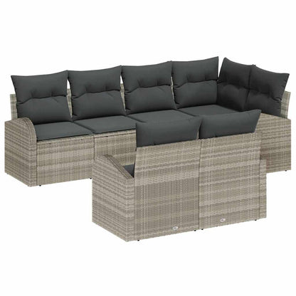 Set Divano da Giardino Grigio chiaro polyrattan | homemem39