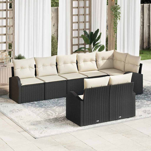 Set Divano da Giardino 8 pcs 289 x 124 x 85 cm Poly Rattan