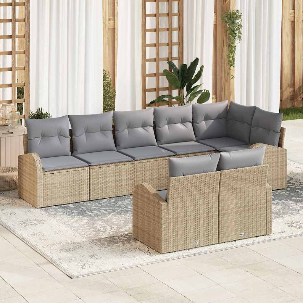 Set Divano da Giardino 8 pcs 289 x 124 x 85 cm Poly Rattan