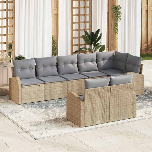 Set Divano da Giardino 8 pcs 289 x 124 x 85 cm Poly Rattan