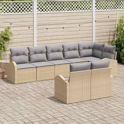 Set Divano da Giardino 8 pcs 289 x 124 x 85 cm Poly Rattan