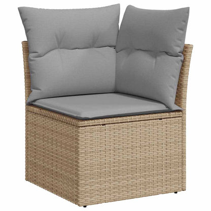 Set Divano da Giardino 9 pcs Beige 55 x 55 x 37 cm Poly Rattan