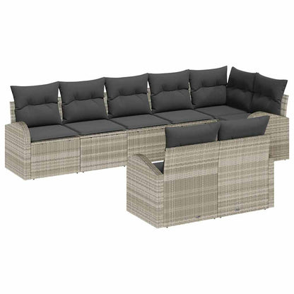 Set Divano da Giardino 9 pcs 289 x 124 x 85 cm Poly Rattan