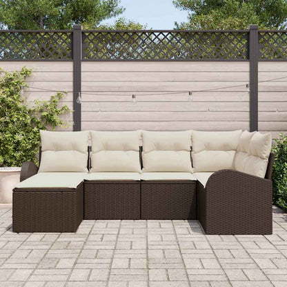 Set Divano da Giardino Marrone polyrattan | homemem39