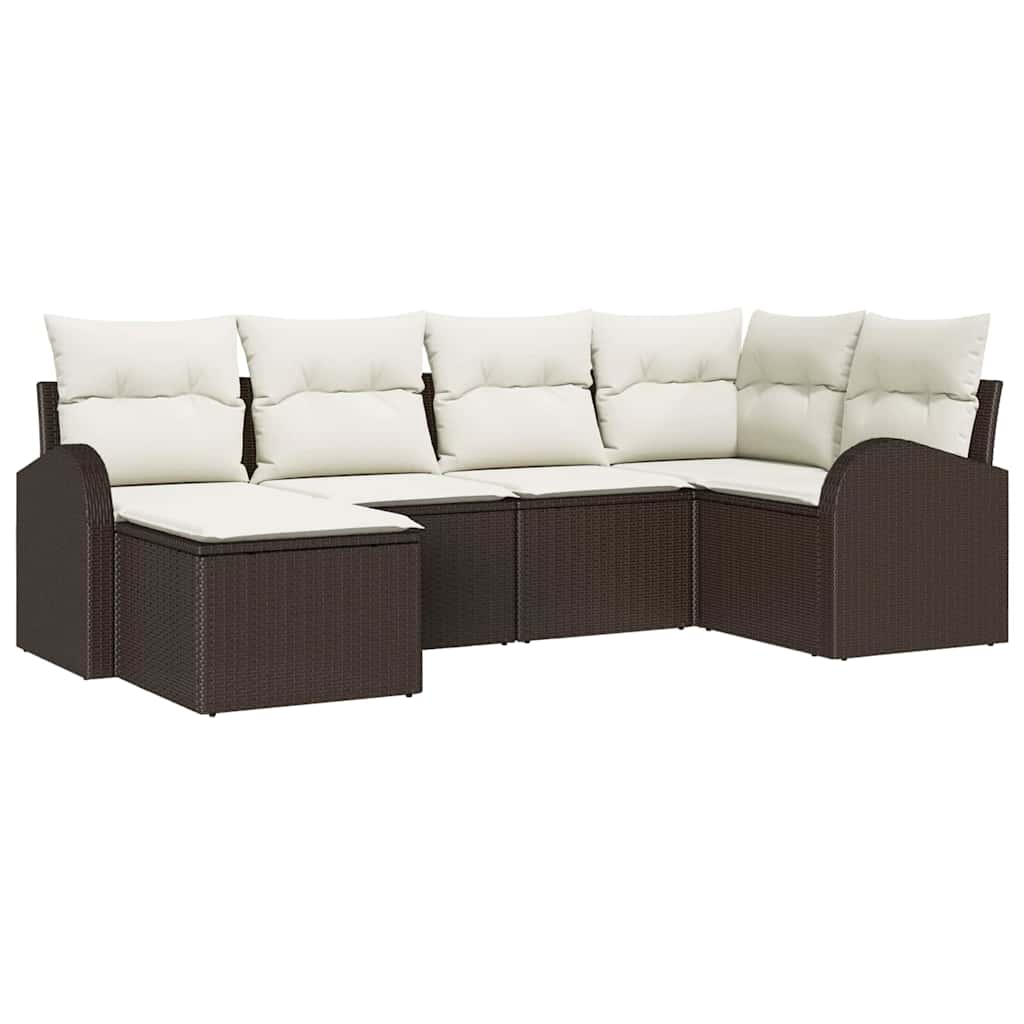 Set Divano da Giardino Marrone polyrattan | homemem39