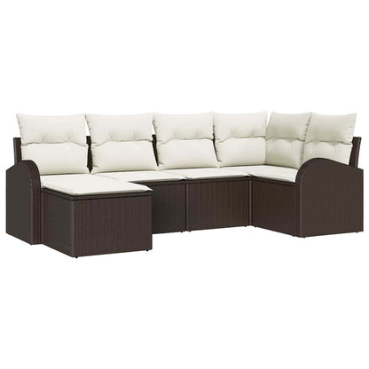 Set Divano da Giardino Marrone polyrattan | homemem39