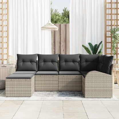 Set Divano da Giardino Grigio chiaro polyrattan | homemem39