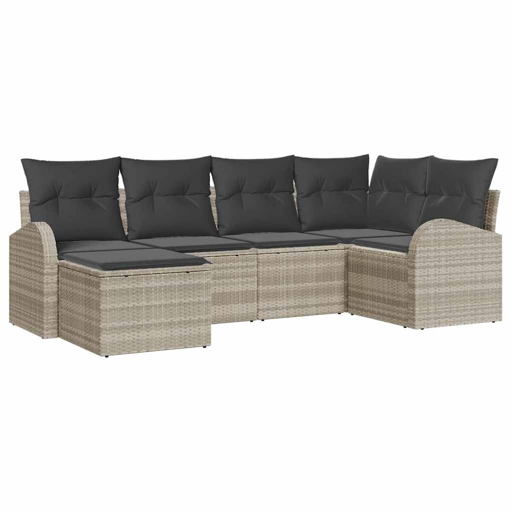 Set Divano da Giardino Grigio chiaro polyrattan | homemem39