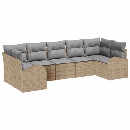 Set di divani 7 pcs Beige polyrattan - homemem39