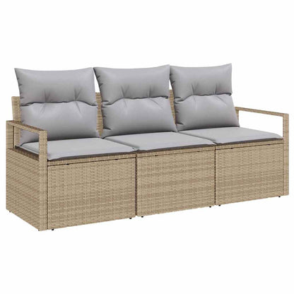 Set di divani 3 pcs Beige polyrattan | homemem39