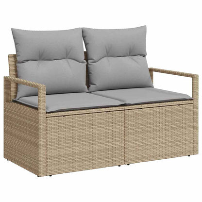 Set Divano da Giardino 7 pcs Beige e grigio 55 x 55 x 37 cm