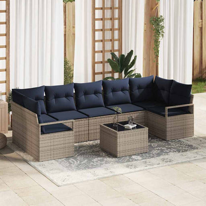 Set di divani 8 pcs Grigio polyrattan | homemem39