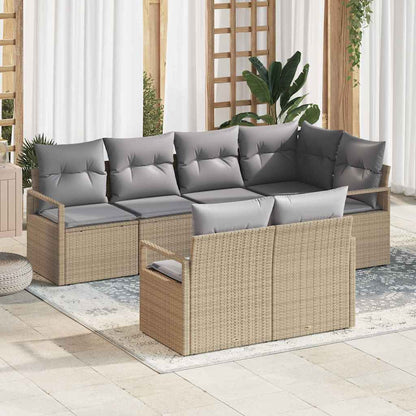 Set di divani 7 pcs Beige polyrattan - homemem39