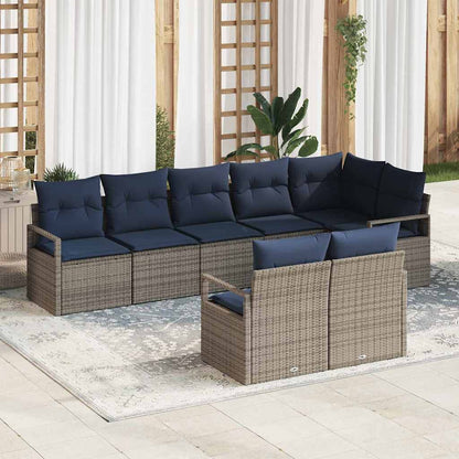 Set di divani 8 pcs Grigio polyrattan | homemem39