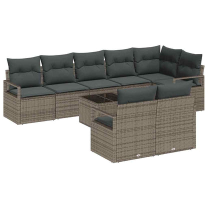 Set di divani 9 pcs Grigio polyrattan | homemem39